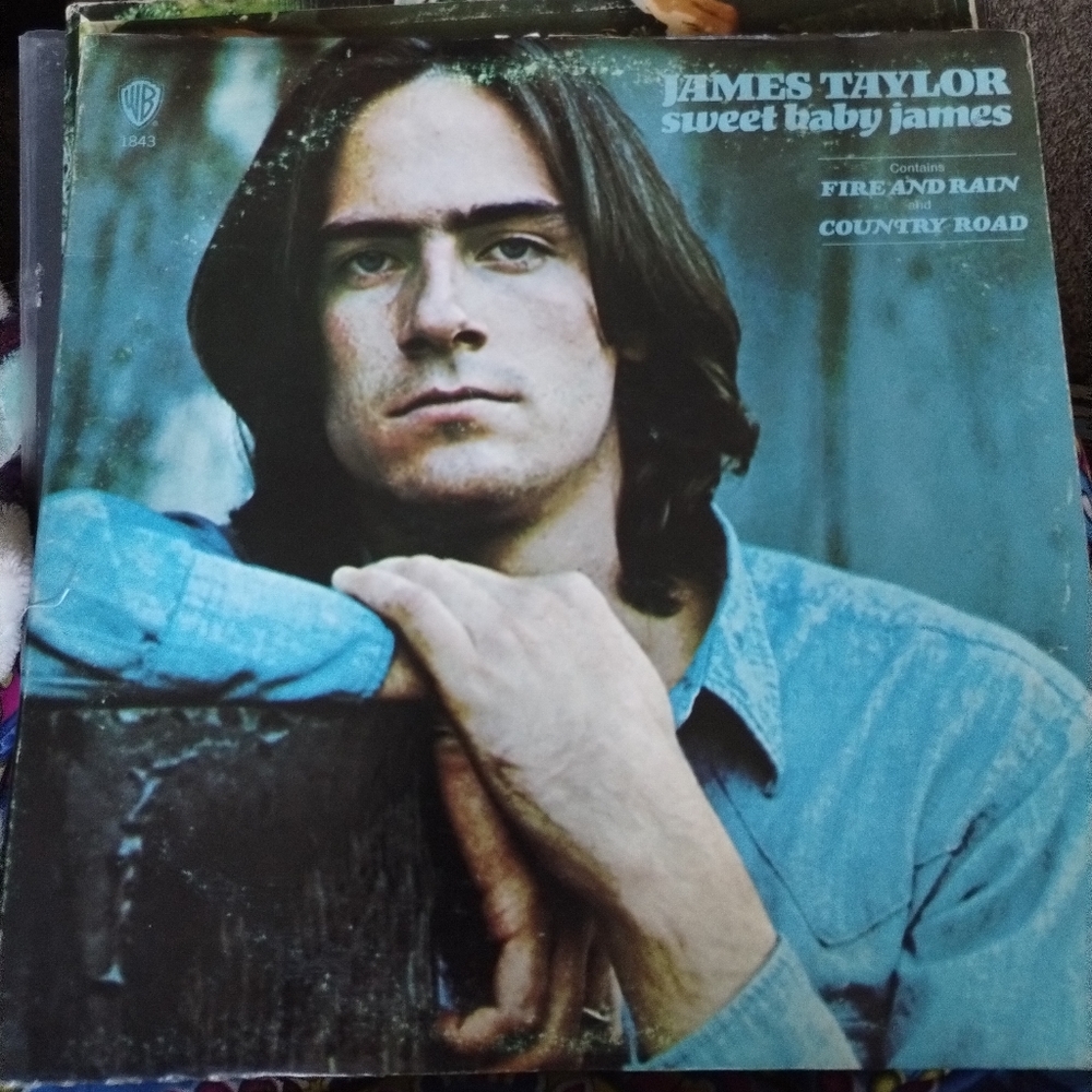James Taylor "Sweet Baby James" Vintage Vinyl Record with Poster Insert